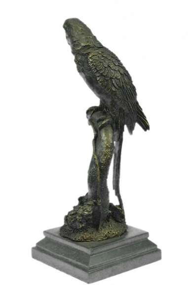 Hot Cast Brazilian Parrot Bronze Sculpture