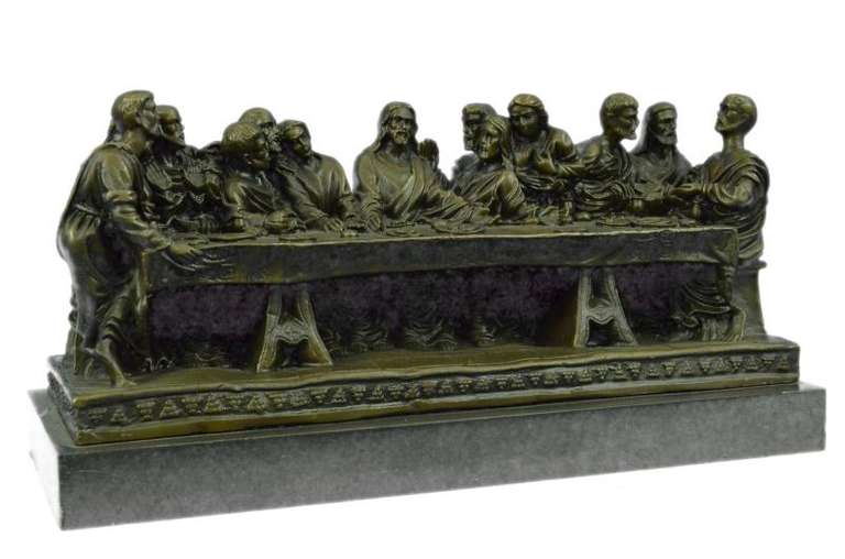 Christian Faith Last Supper Bronze Sculpture