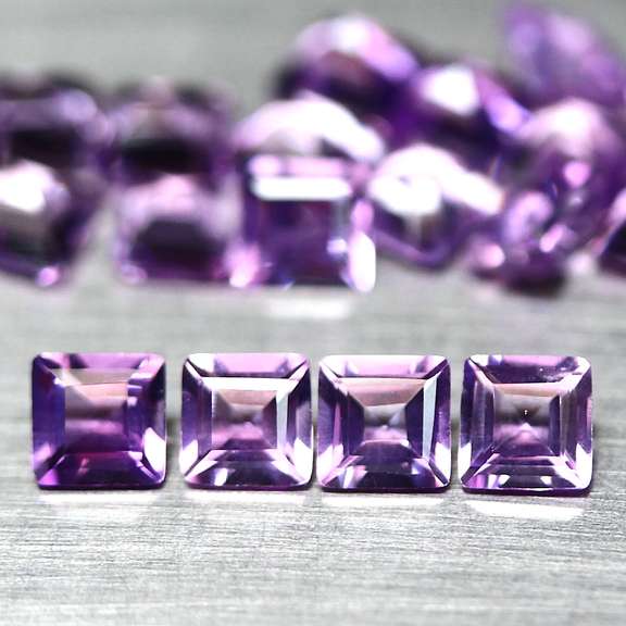 Amazing 4.50ct matched bright purple Amethyst set