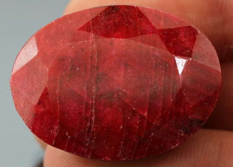Fiery 105.5ct vibrant red Ruby