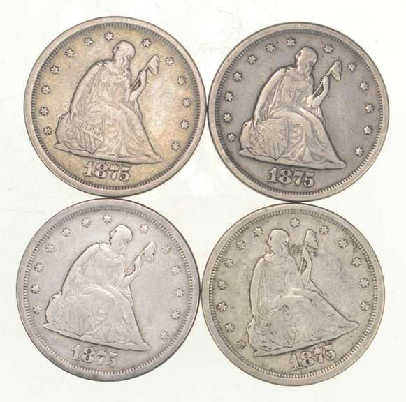 (Lot 4) 1875-S Seated Liberty Twenty-Cent Pieces