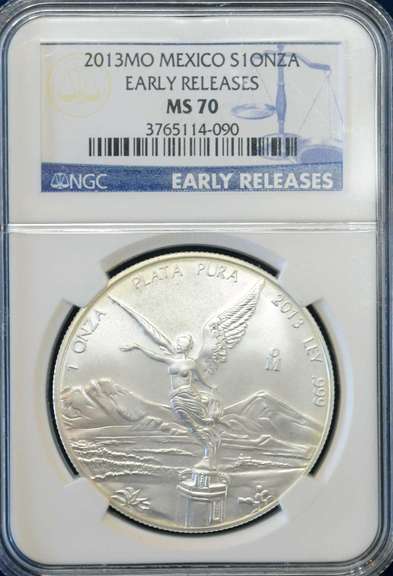2013 Mexico 1 Onza  ER NGC MS 70