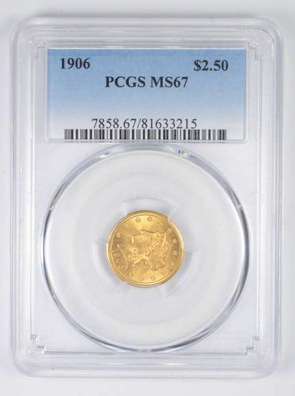 MS67 1906 $2.50 Liberty Head Gold Quarter Eagle - Graded PCGS - PQ