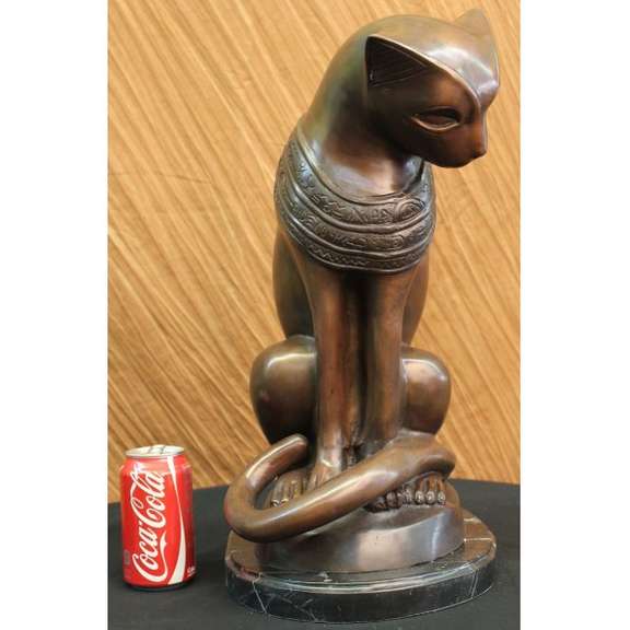 Egyptian Cat Bronze Sculpture