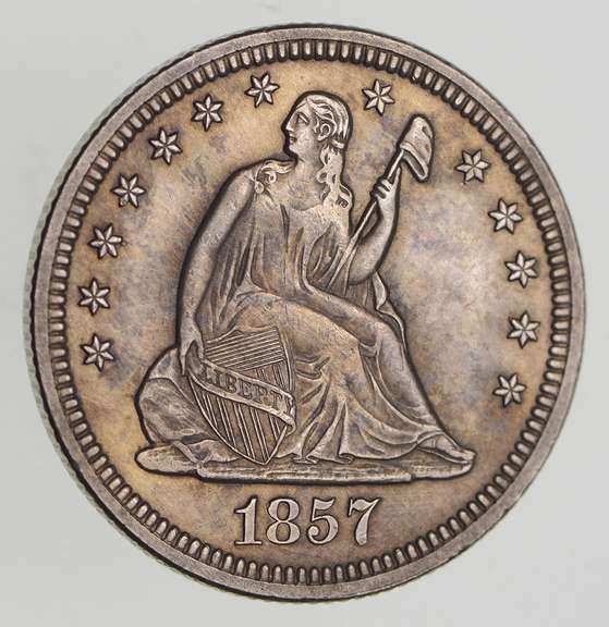 1857 Seated Liberty Quarter - Choice