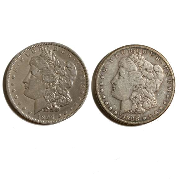 1892 &1898 S Morgan Dollars