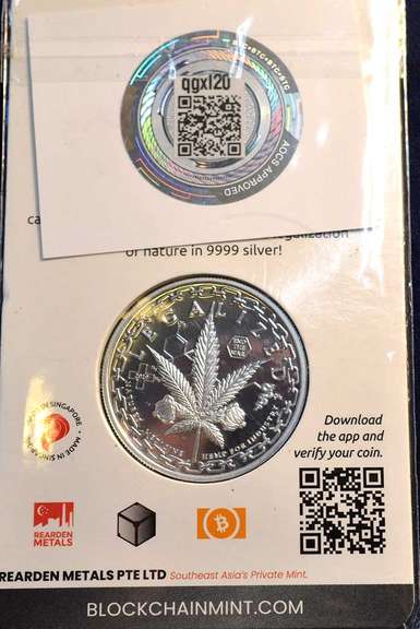 Blockchain Mint 1 OZ Silver Legalized Round