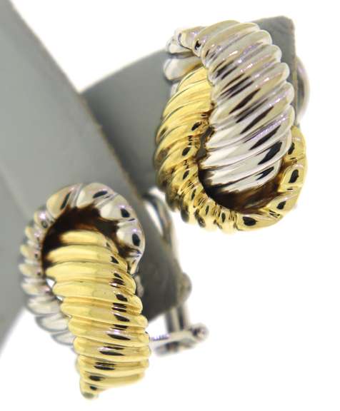Powerful 18kt Shrimp Knot Earrings