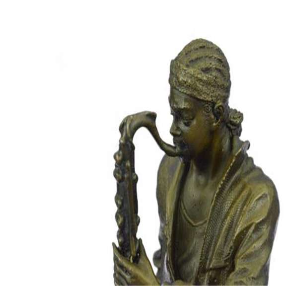 Saxophone Player Musician Bronze Sculpture