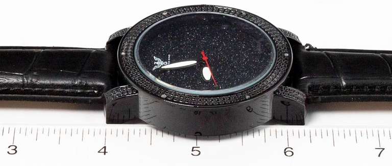 Sparkling Black Diamond King Watch
