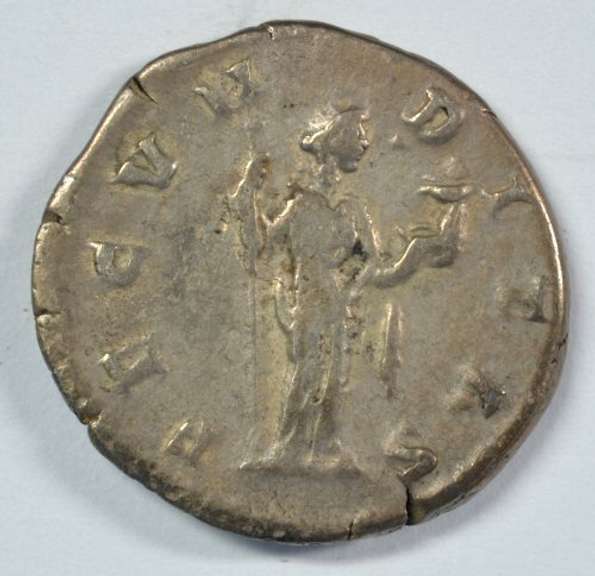 Scarce Roman Silver Denarius of Faustina II, 161-175 AD