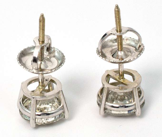 18K White Gold & Diamond Earrings