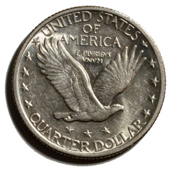 1919 Frosty White Near Unc Standing Liberty Quarter