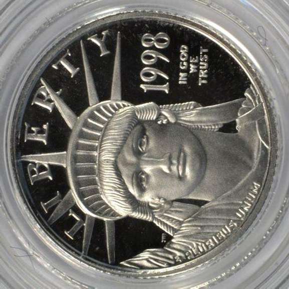 Gem Ultra Cameo PRF 1998-W $10 pure Platinum Eagle