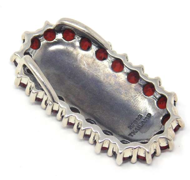 Marcasite & Ruby Sterling Silver pendant