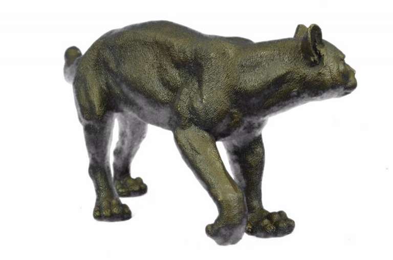 Bronze Lion Cougar Bobcat Panther Lynx Puma Statue