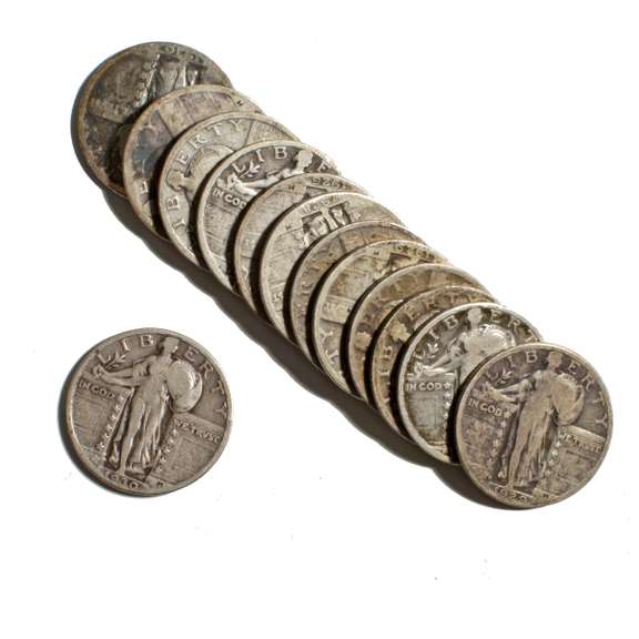 15 Weak &Full Date Standing Liberty Quarters