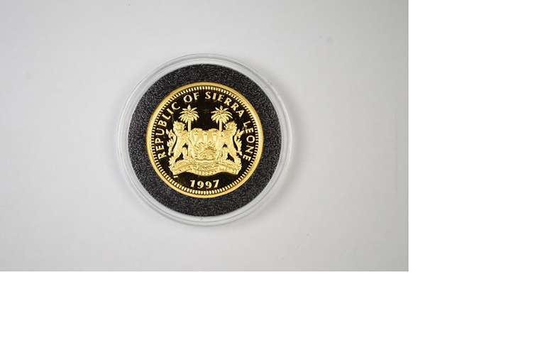 1997 Sierra Leone 250 Dollars Gold Coin - AGW