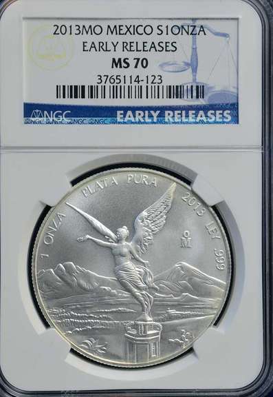 2013 Mo Mexico Libertad MS70 NGC ER