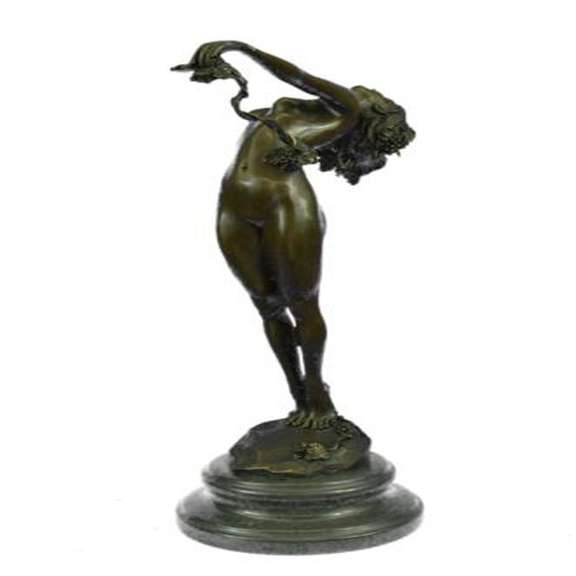 Nude Beauty Stretching Bronze Sculpture