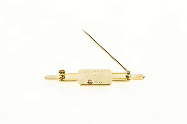 10K Yellow Gold Delta Kappa Gamma Female Educator Bar Pin/Brooch