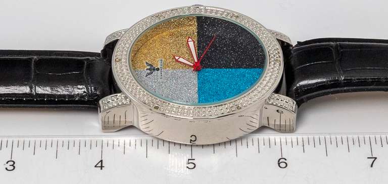 Diamond King Four-Color Glitter-Dial Wrist Watch