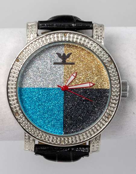 Diamond King Four-Color Glitter-Dial Wrist Watch