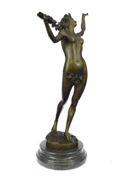 Nymph Calling into Forest Bronze Sculpture