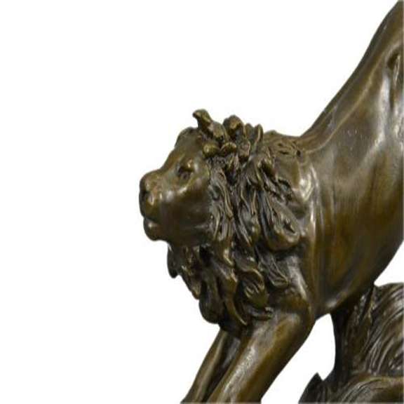 Jumping Lion Animal Edition Bronze Sculpture