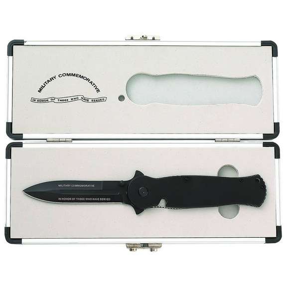 Maxam Commemorative Military Liner Lock Knife