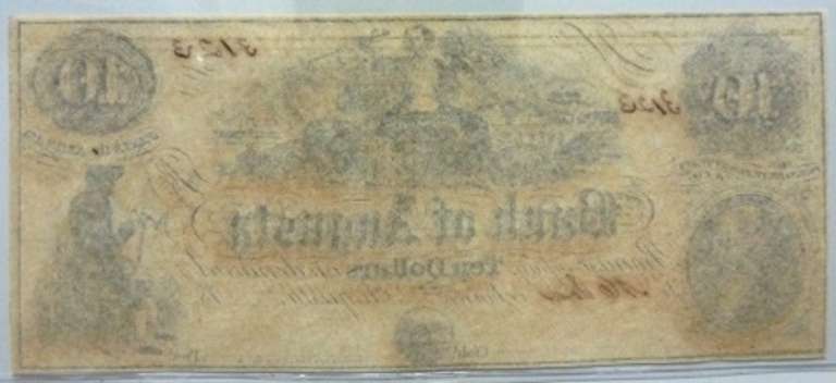 Crisp Exceptional 1800'S $10 Note Bank Of Augusta Georgia!