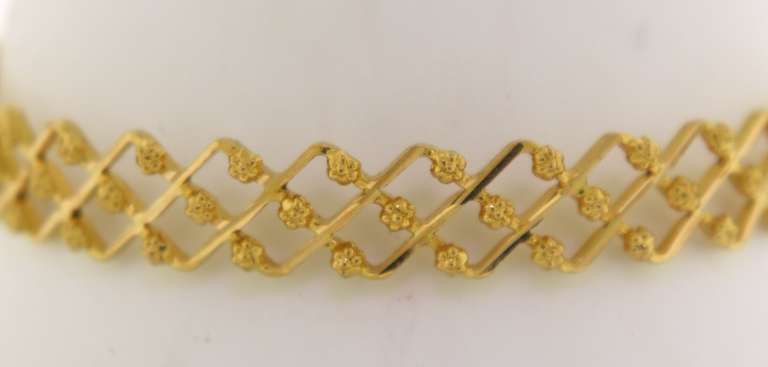 Spectacular 22kt Diamond Cut Open Bangle