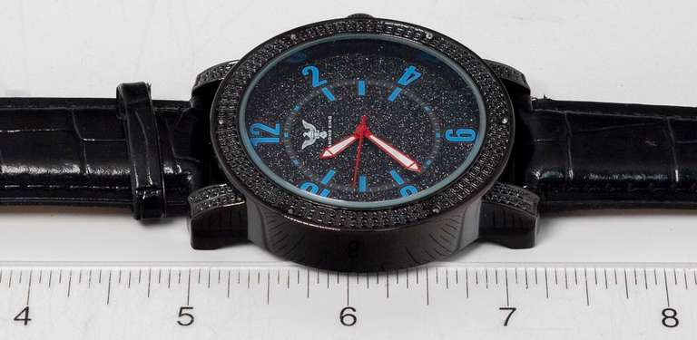 Diamond King Black Dial Diamond Watch
