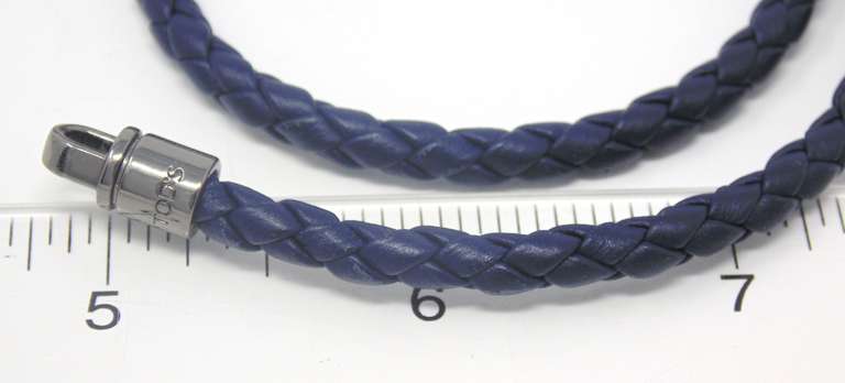 Tod's Blue Woven Double Wrap Bracelet