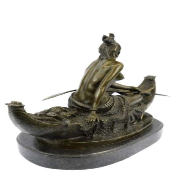 Indian American Native Bronze Statue