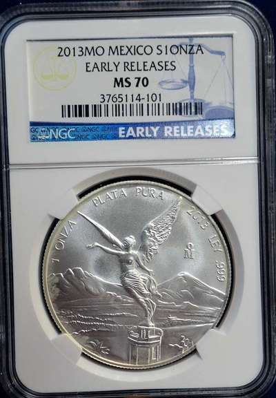 2013 MO Mexico S1 ONZA ER  NGC MS70