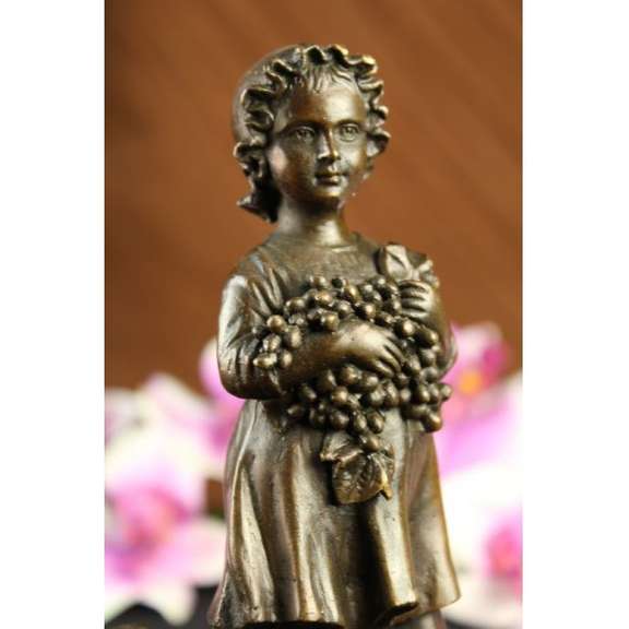 Vintage Bronze Dutch Girl Figurines Statues Sculpture
