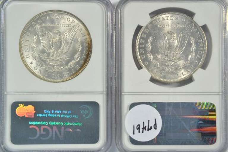 Nice NGC MS 64 graded 1888 & 1898 Morgan Silver Dollars