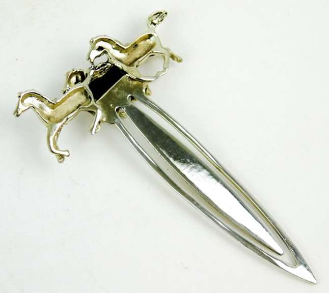 Vintage Sterling Silver Trifecta Horse Book Mark