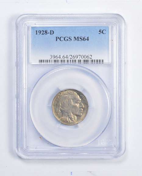MS64 1928-D Indian Head Buffalo Nickel - Graded PCGS