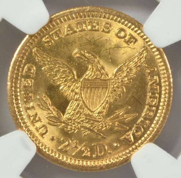 Virtual Gem BU 1904 US $2.50 Liberty Gold. NGC MS64