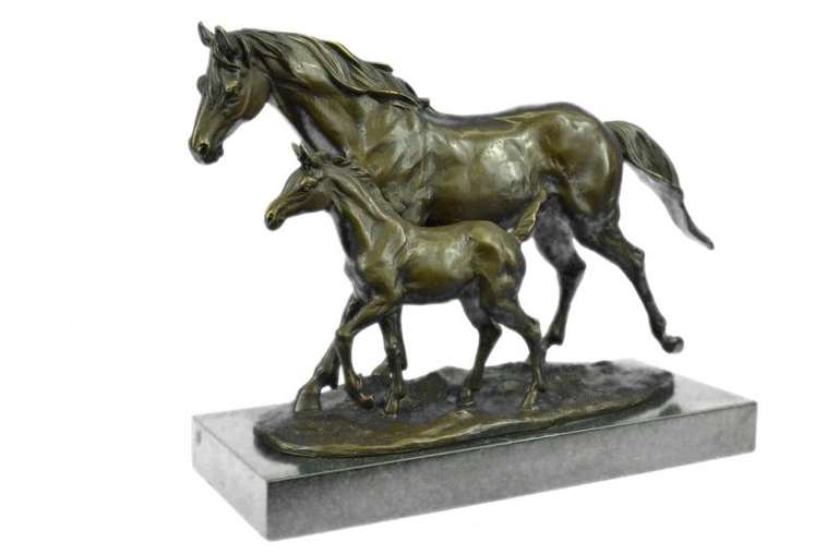 Detailed Bronze Horse Foal Figure