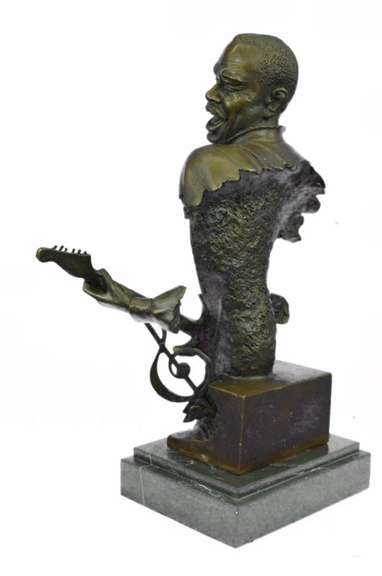 Music Musician Guitar Player Bronze Statue