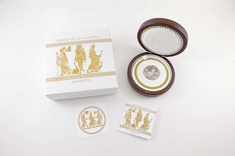 2015 Tuvalu $2 Goddesses Of Olympus Aphrodite 2 Oz Silver Coin - Box