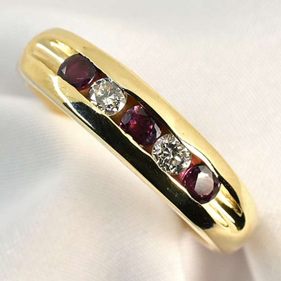 Tasteful man's Ruby & Diamond Band