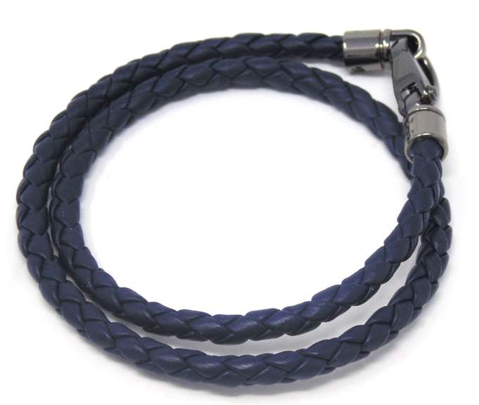 Tod's Blue Woven Double Wrap Bracelet
