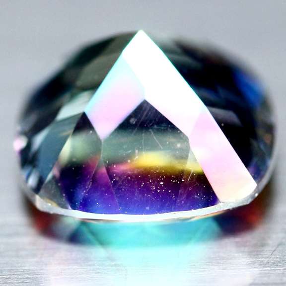 Brilliant multi-color 12.1mm 6.96ct Mystic Quartz