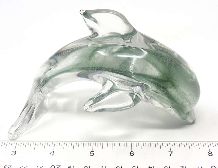 Art Glass Hand Blown Dolphin Statue