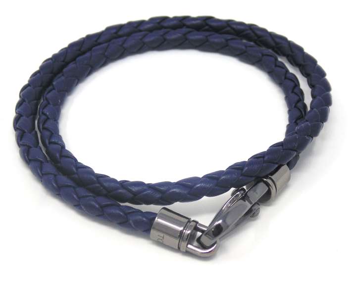 Tod's Blue Woven Double Wrap Bracelet