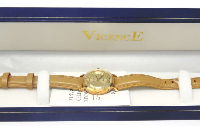 Vicence Quartz Brown Leather Watch